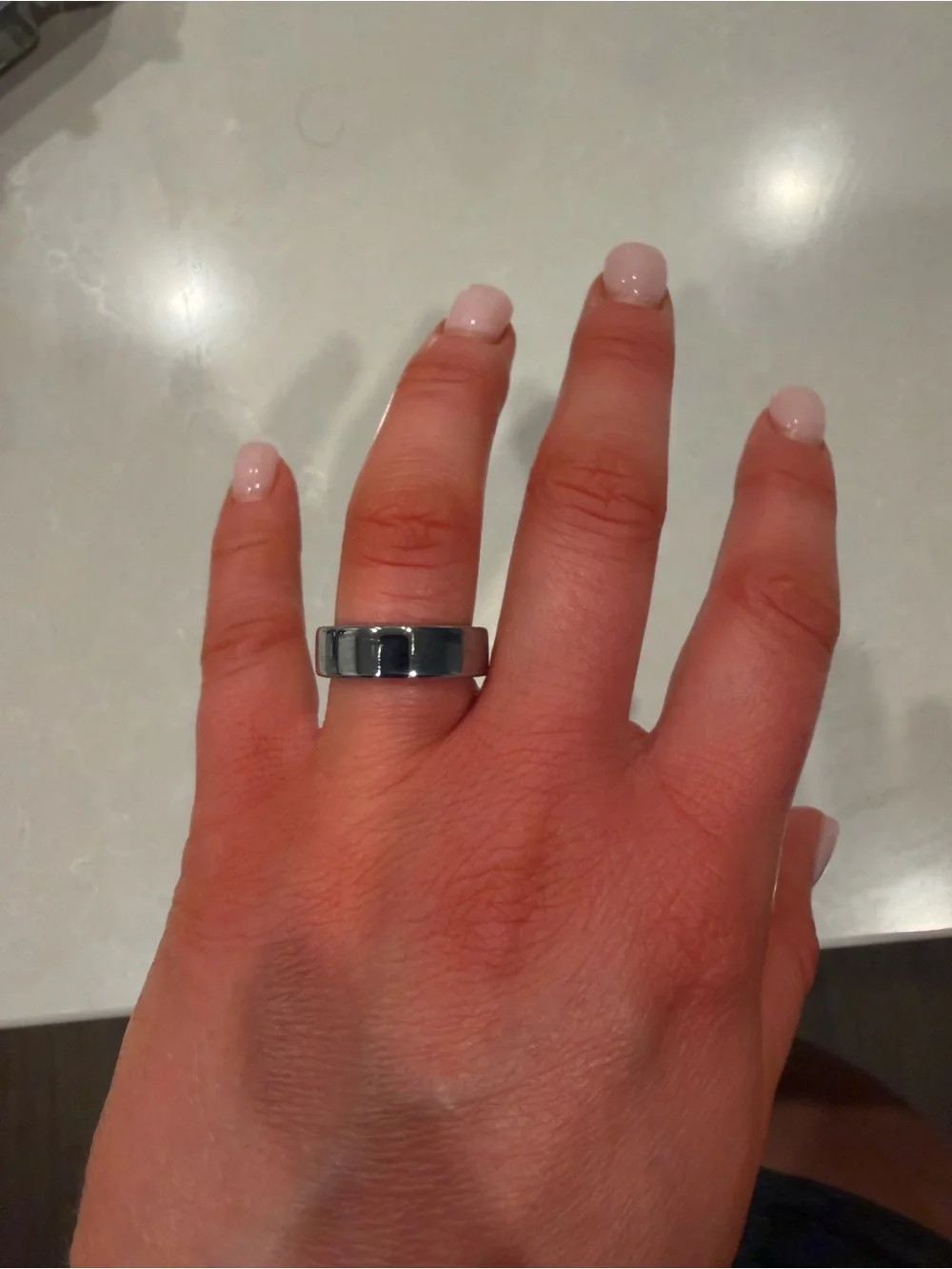 Oura 5 Silver Tone Metallic Smart Ring
